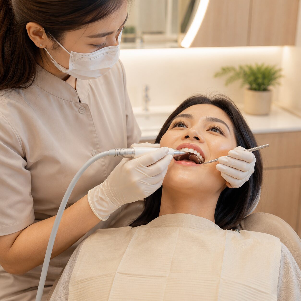 Pembersihan karang gigi scaling di Guyu Dental House