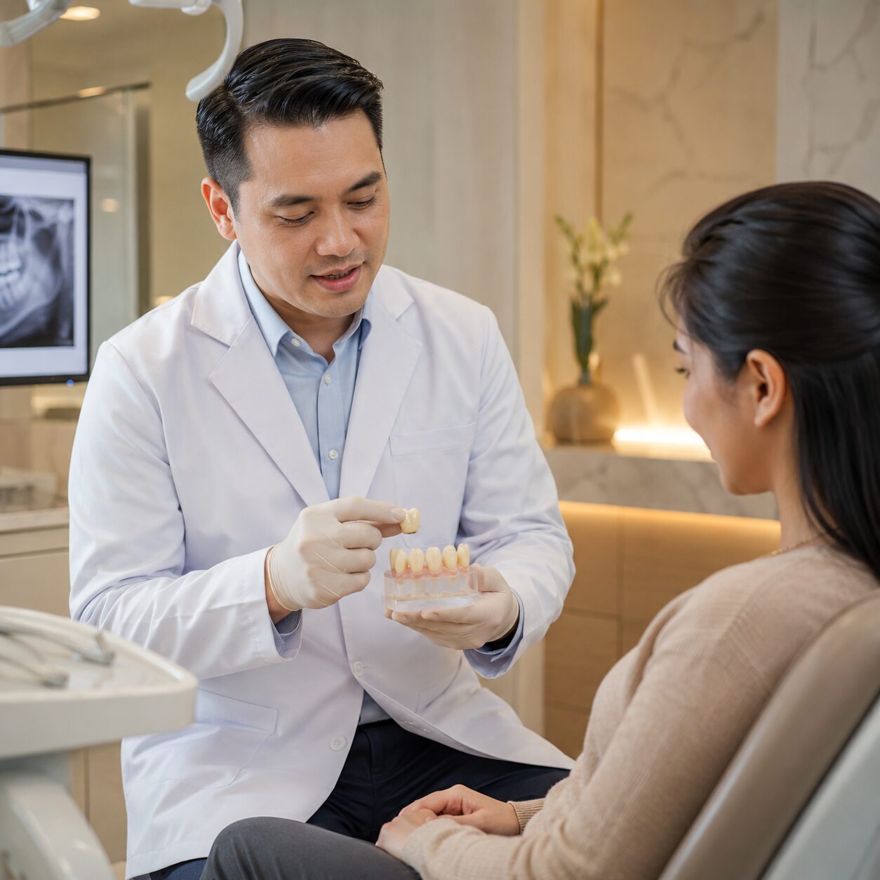 Crown sarung gigi di Guyu Dental House