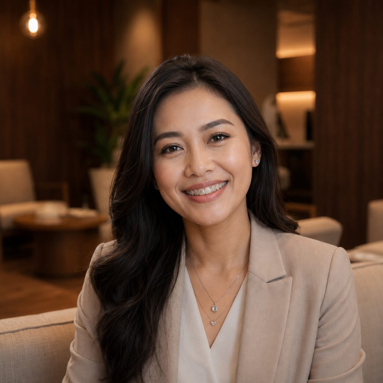 Gadis Indonesia merawat behel gigi dengan sikat khusus di Guyu Dental House