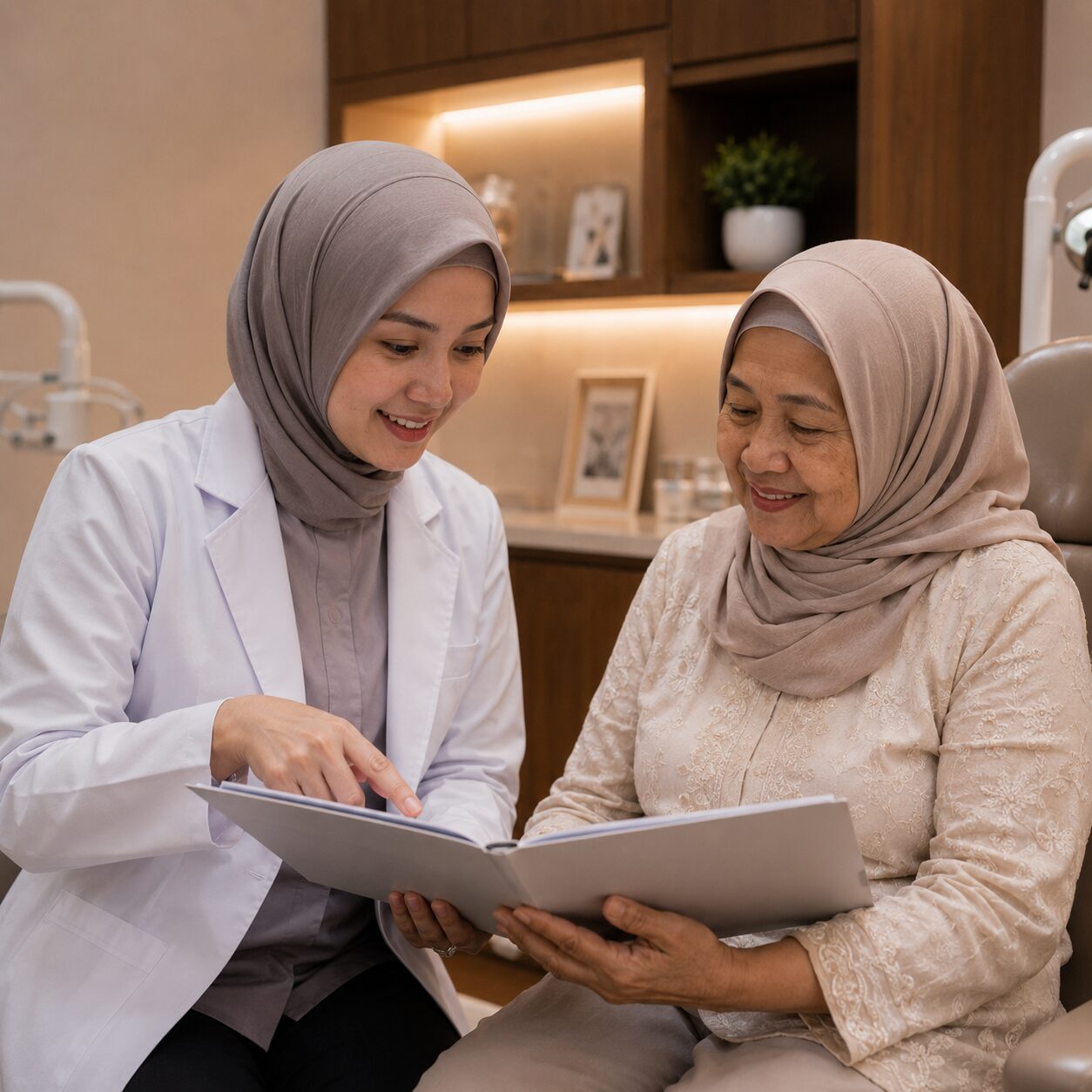 Material tambal gigi sementara yang sedang disiapkan dokter