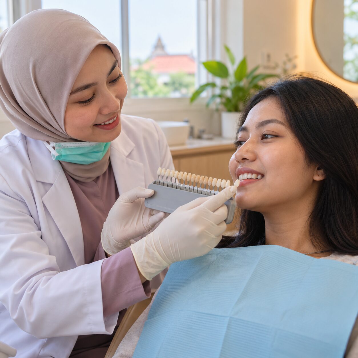 Dokter gigi membahas pemilihan warna bahan komposit untuk gigi depan